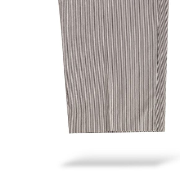 ETRO Italy Pinstripe Flat front Lightweight Cropped Pants Wm Sz 48/ US‎ 16 - Picture 6 of 11